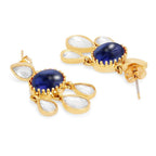Copper CZ Crystal Emerald Blue Gold Dangler Drop Earring Bulk