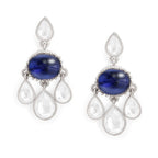 Copper CZ Crystal Emerald Blue Gold Dangler Drop Earring Bulk
