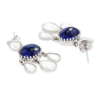 Copper CZ Crystal Emerald Blue Gold Dangler Drop Earring Bulk