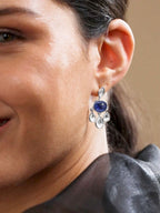 Copper CZ Crystal Emerald Blue Gold Dangler Drop Earring Bulk
