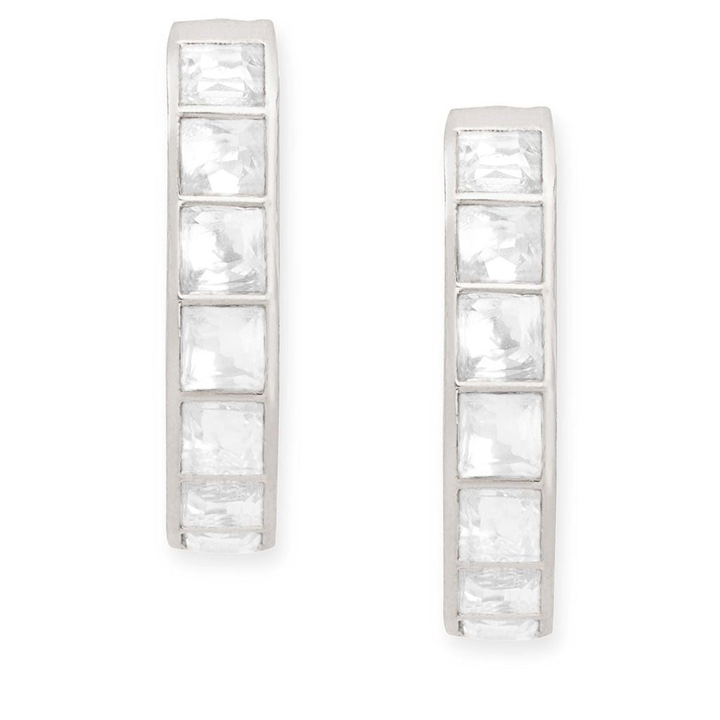Copper Princess Cut Solitaires Cubic Zirconia Gold Hoop Earring Bulk