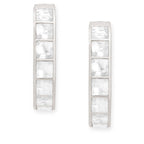 Copper Princess Cut Solitaires Cubic Zirconia Gold Hoop Earring Bulk