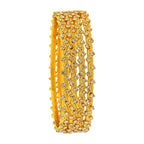22K Gold Plated Classic American Diamond CZ Bangle Set Of 4 Bulk
