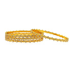 22K Gold Plated Classic American Diamond CZ Bangle Set Of 4 Bulk