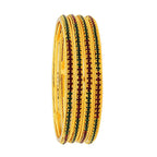 Â 22K Gold Plated Red Maroon Classic Eternity Bangle Set Of 4 Bulk