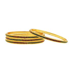 Â 22K Gold Plated Red Maroon Classic Eternity Bangle Set Of 4 Bulk