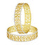 Filigree Flower Gold Plated Matte Rhodium Bangle Pair For Women Bulk