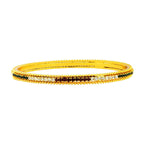 Eternity Red Green American Diamond Gold Bangle Set Of 2 (Pair) Bulk