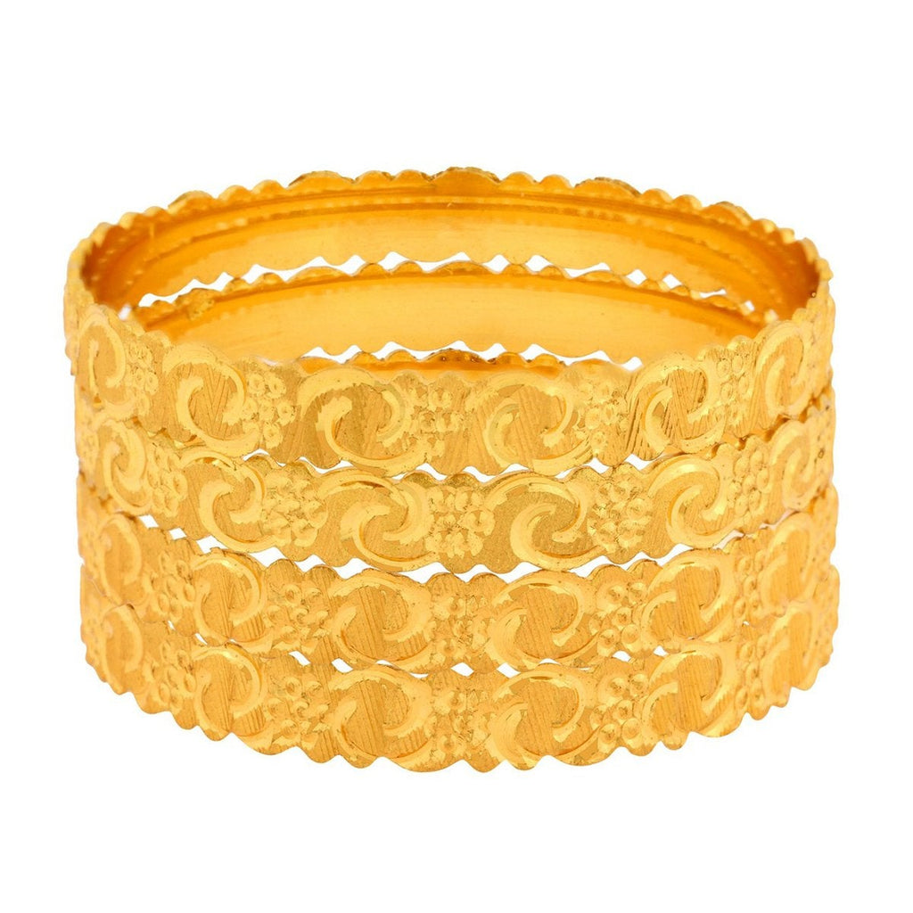 Nakshi Gold Plated Kada Bangle Set Of 4 For Women Bulk