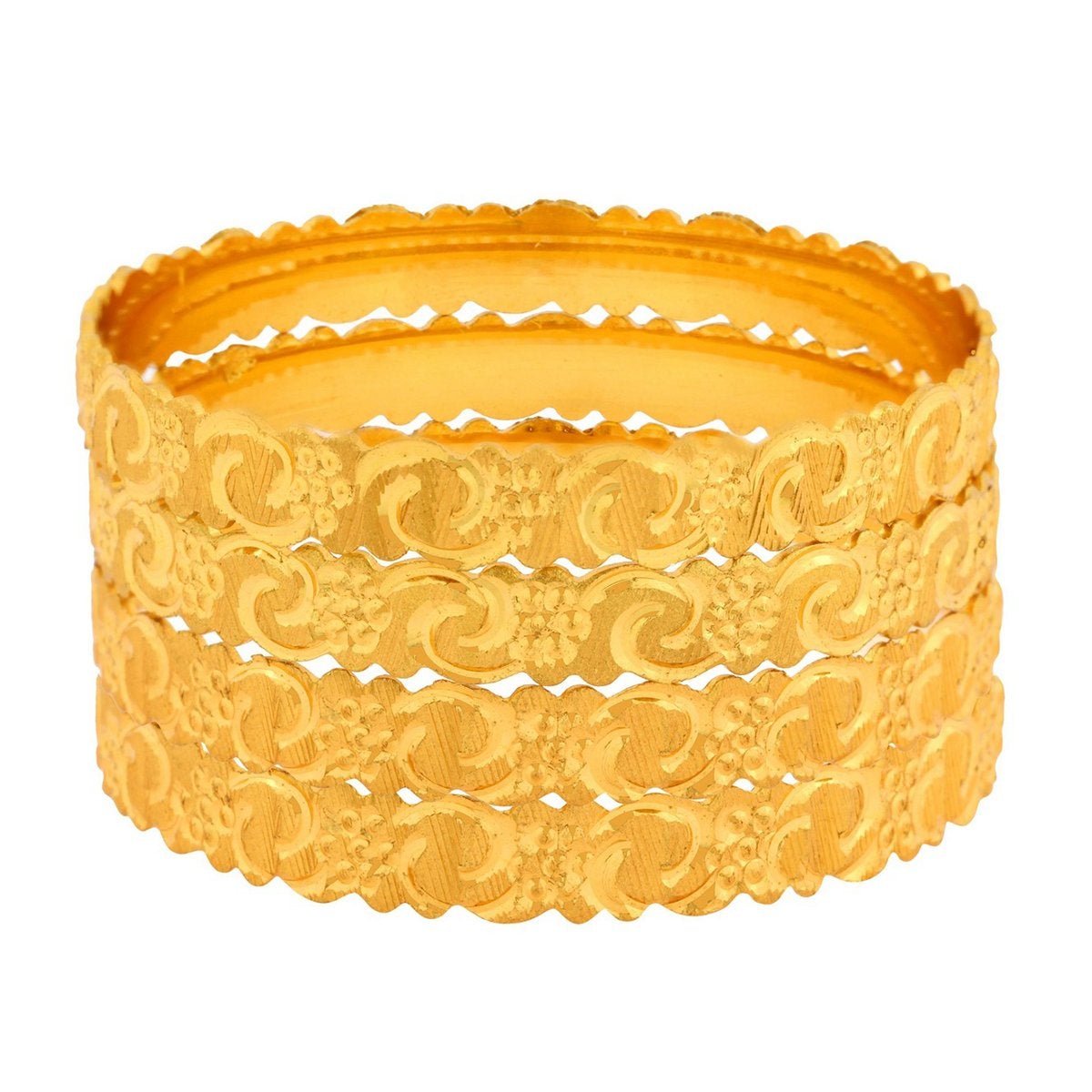 Nakshi Gold Plated Kada Bangle Set Of 4 For Women Bulk