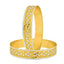 Just Like Real Laser Rhodium 22K Gold Kada Bangle Set Of 2 Women Bulk