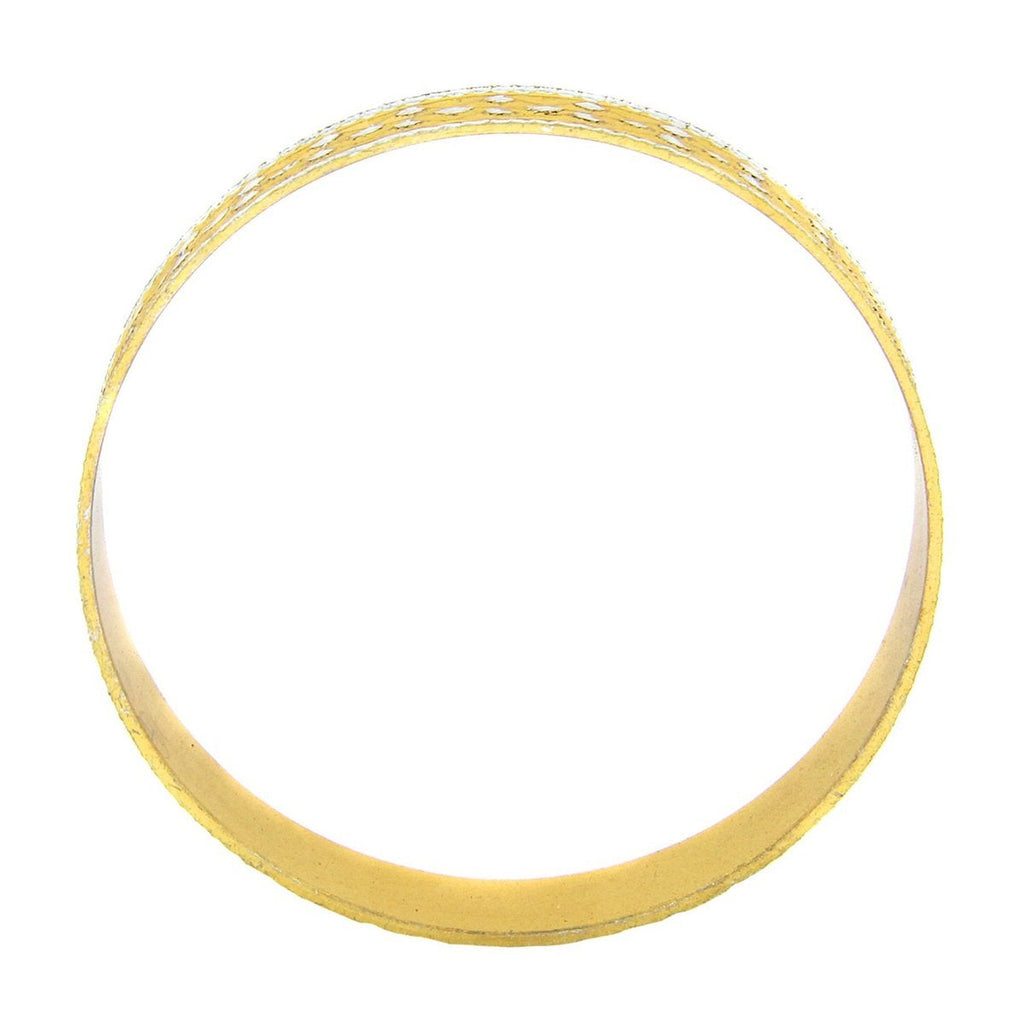 Just Like Real Laser Rhodium 22K Gold Kada Bangle Set Of 2 Women Bulk