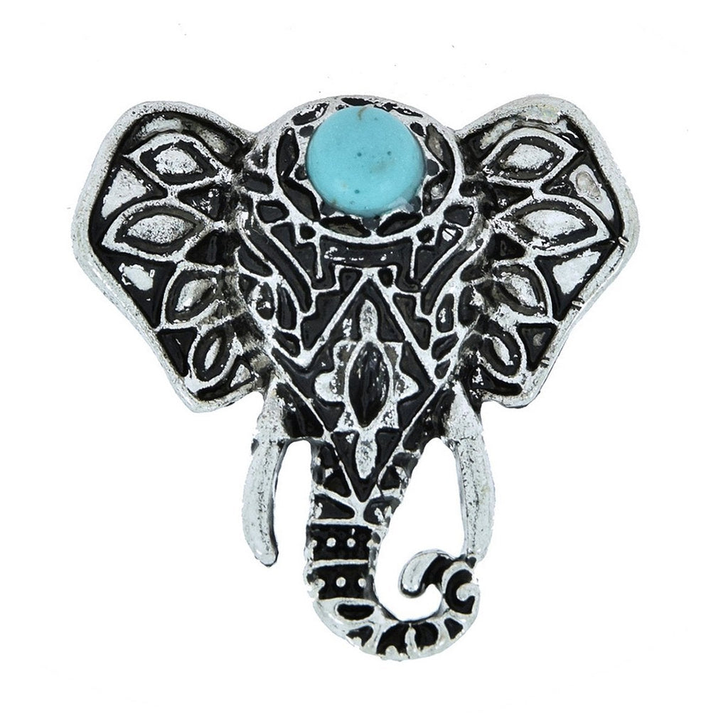 Elephant Oxidized Silver Plated Adjustable Ring Cuff Kada Combo Bulk