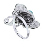 Elephant Oxidized Silver Plated Adjustable Ring Cuff Kada Combo Bulk