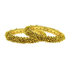 Cluster Antique 22K Gold Plated Bangle Set Of 2 (Pair) For Women Bulk
