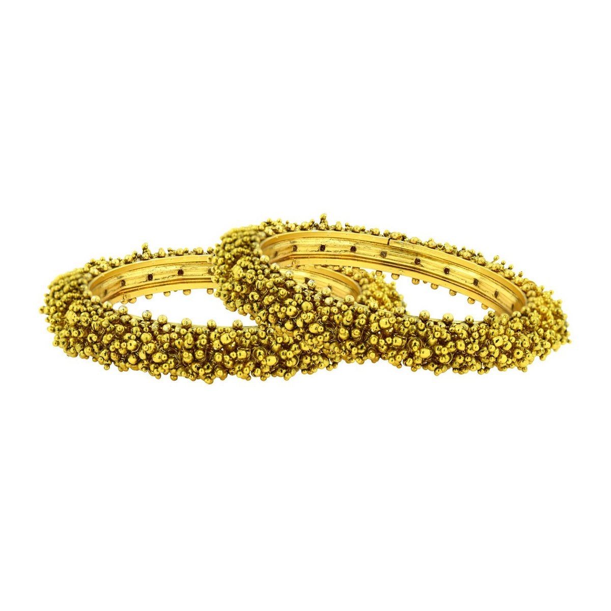 Cluster Antique 22K Gold Plated Bangle Set Of 2 (Pair) For Women Bulk