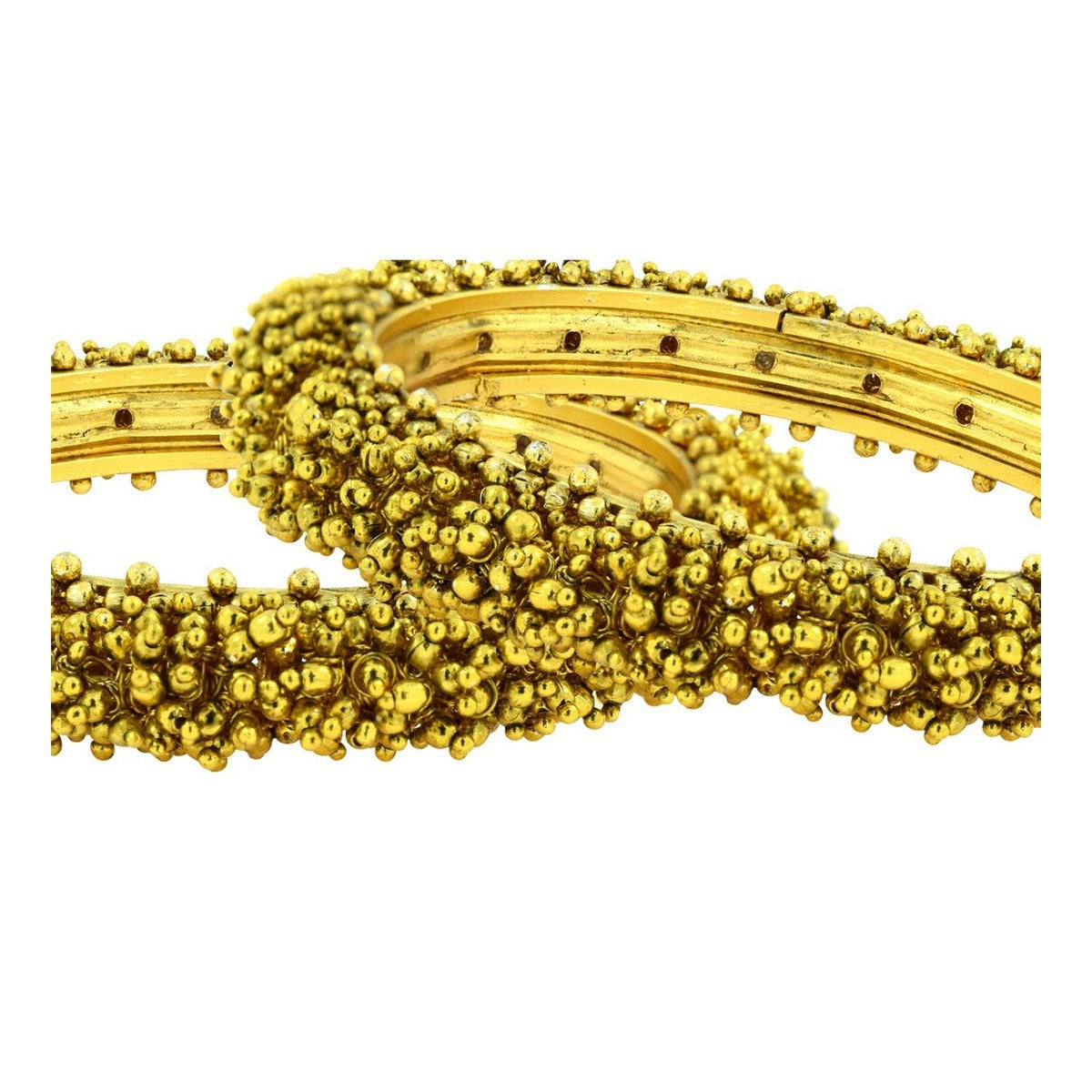 Cluster Antique 22K Gold Plated Bangle Set Of 2 (Pair) For Women Bulk