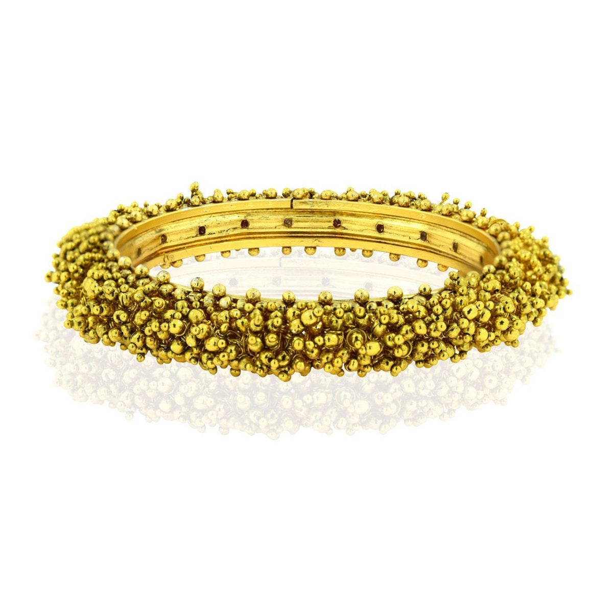 Cluster Antique 22K Gold Plated Bangle Set Of 2 (Pair) For Women Bulk