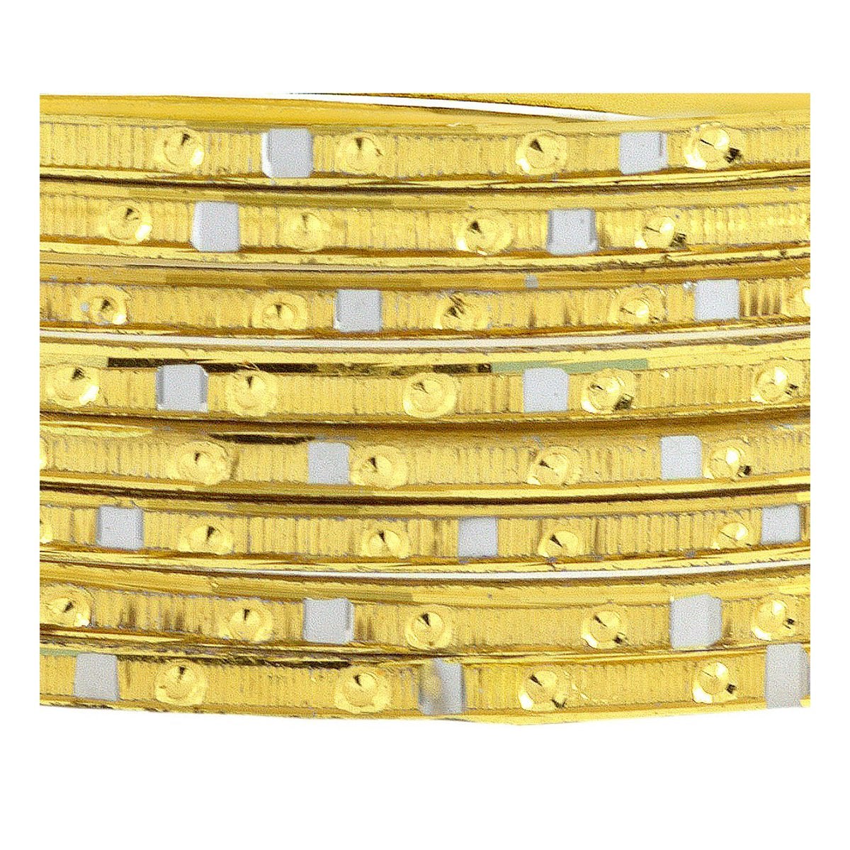 Wedding Traditional Gold Silver Metal Chuda Kada Bangle Set Of 8 Bulk