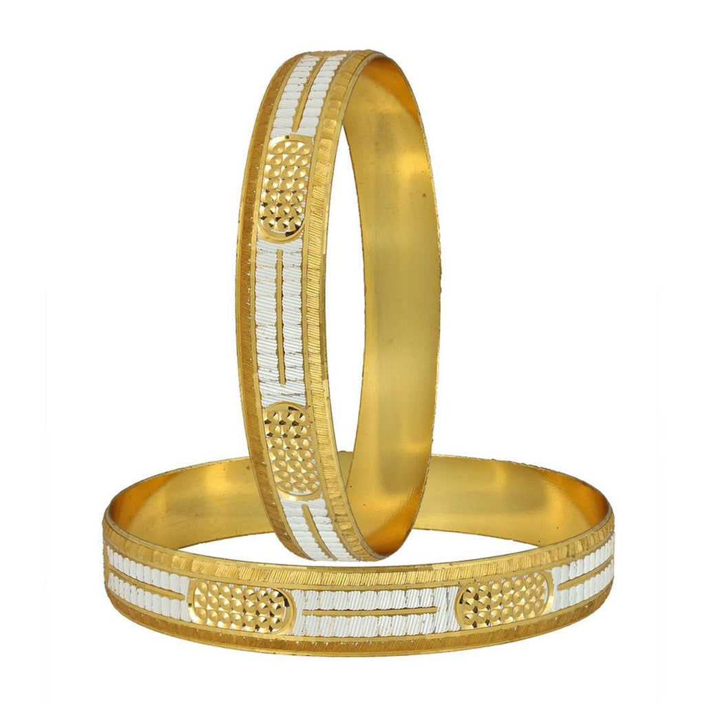 Wedding Traditional Gold Silver Metal Chuda Kada Bangle Set Of 2 Bulk