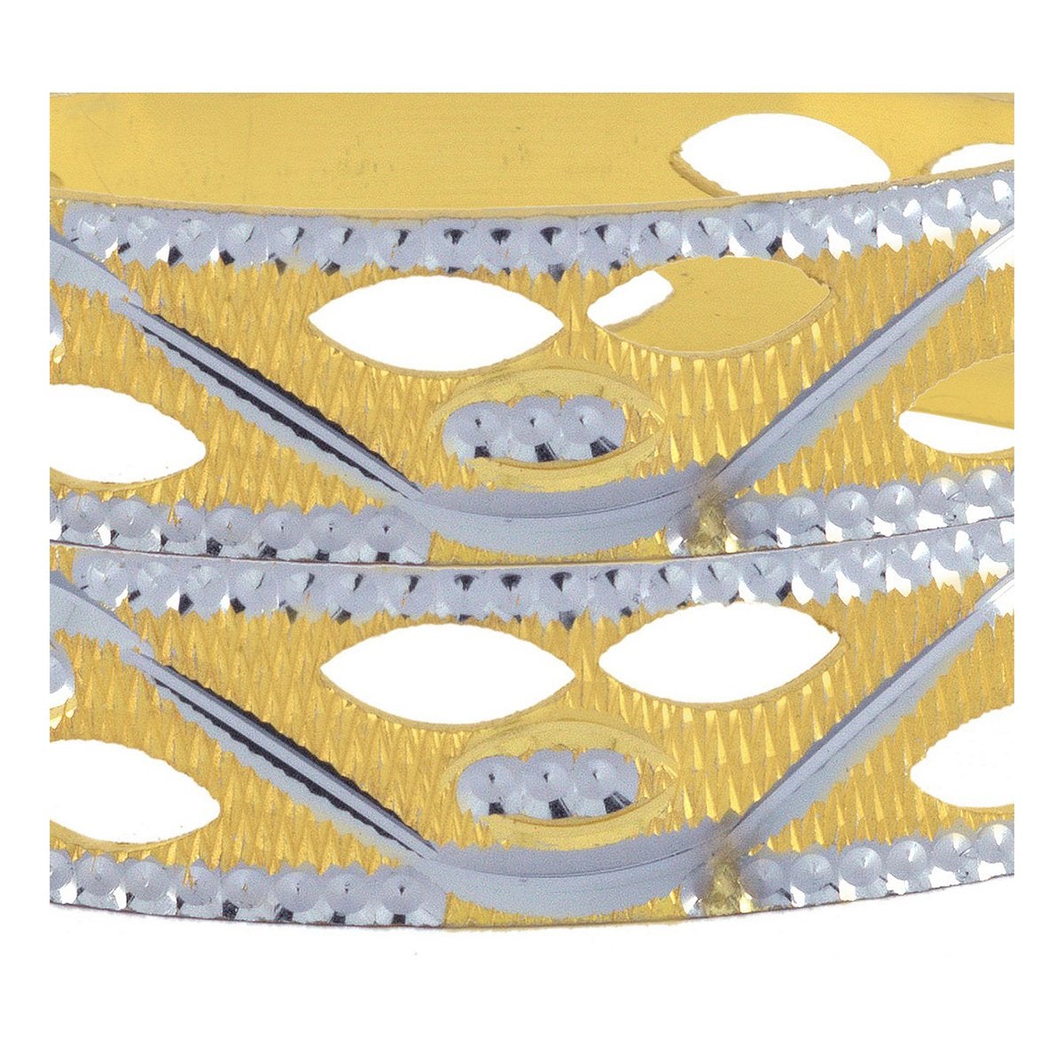 Wedding Filigree 22K Gold Silver Metal Chuda Kada Bangle Set Of 2 Bulk Secondary image
