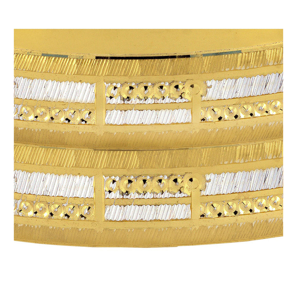 Wedding Designer 22K Gold Silver Metal Chuda Kada Bangle Set Of 2 Bulk