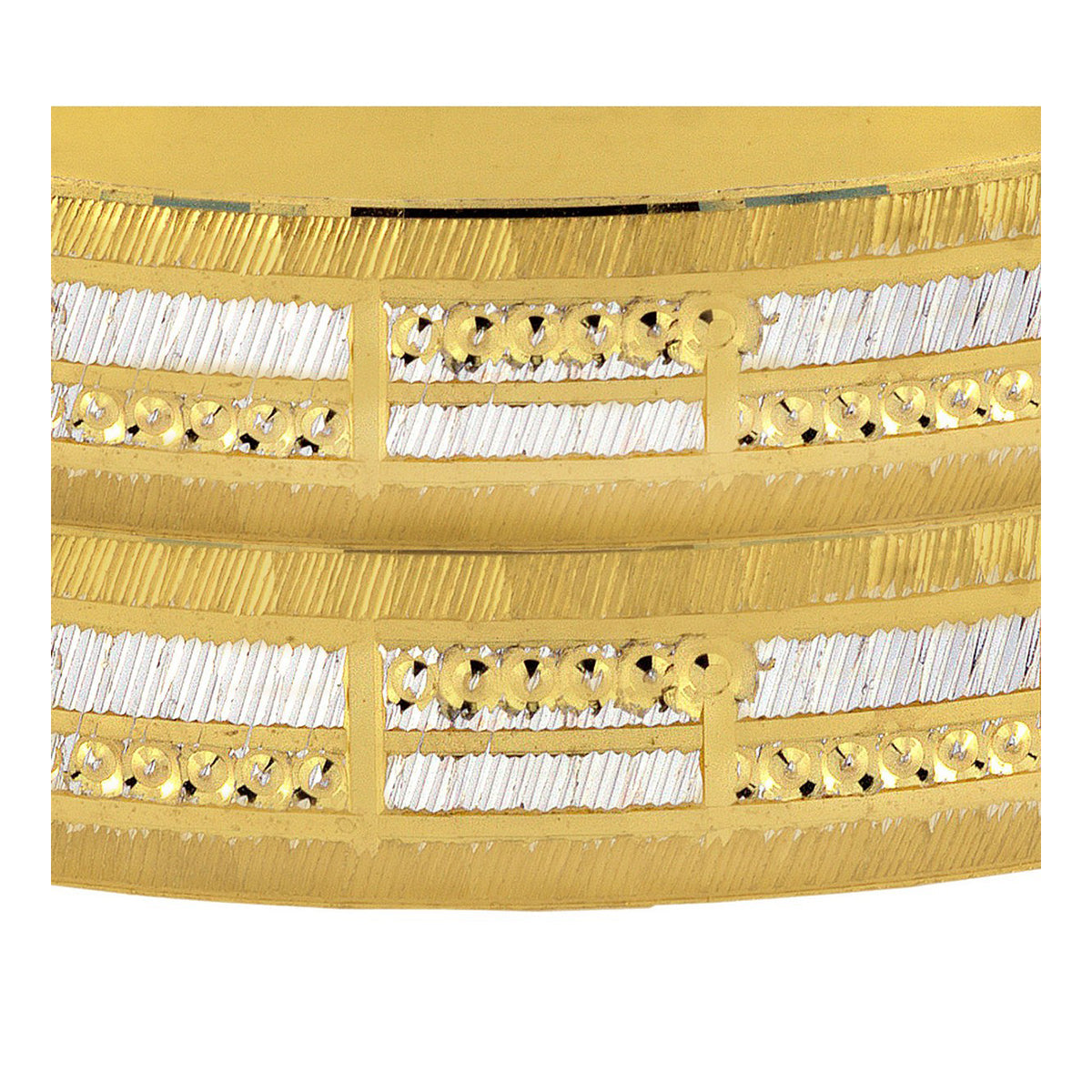 Wedding Designer 22K Gold Silver Metal Chuda Kada Bangle Set Of 2 Bulk