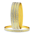 Wedding Traditional Gold Silver Metal Chuda Kada Bangle Set Of 4 Bulk