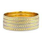Wedding Traditional Gold Silver Metal Chuda Kada Bangle Set Of 4 Bulk