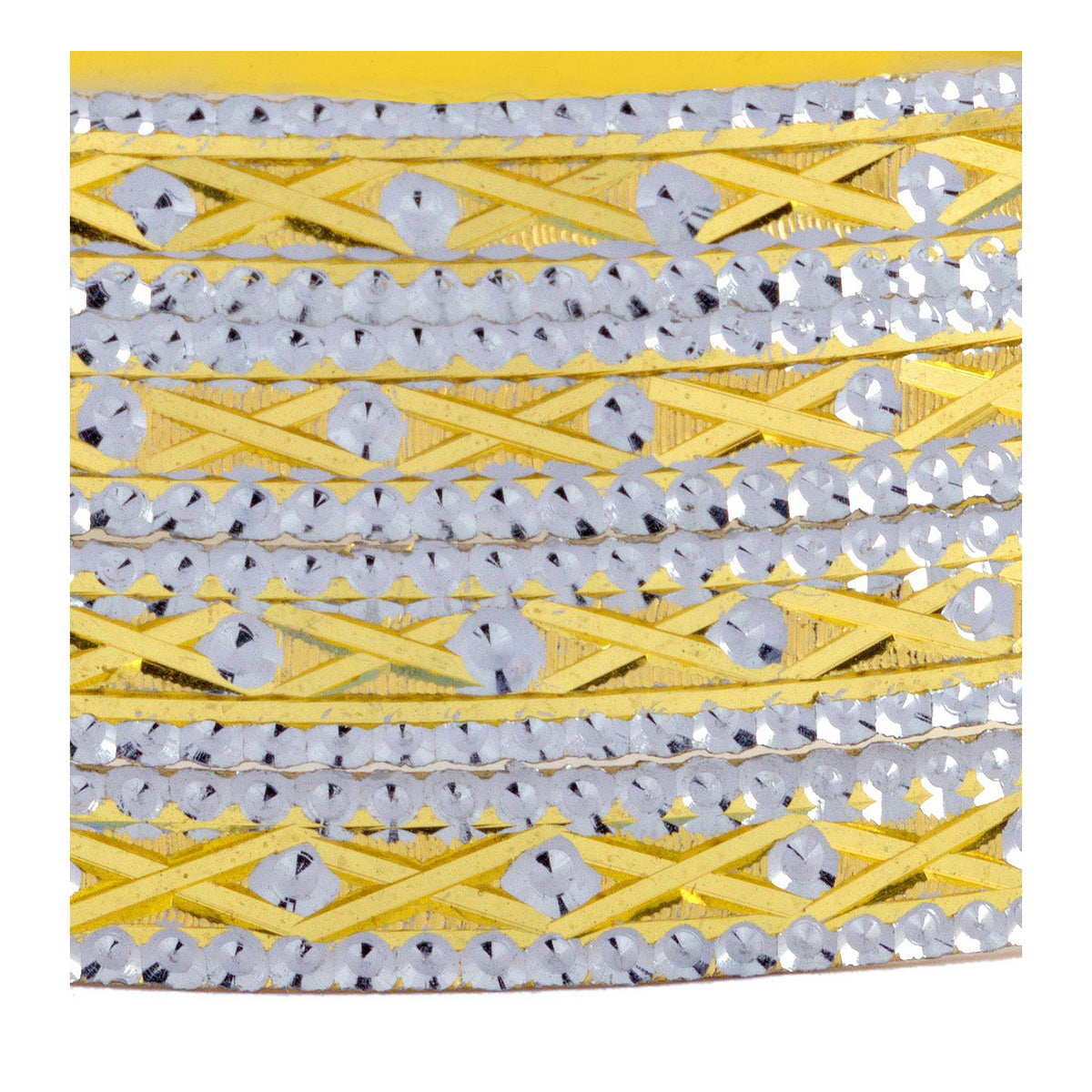 Wedding Designer 22K Gold Silver Metal Chuda Kada Bangle Set Of 4 Bulk