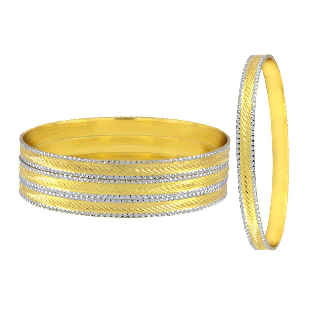 Wedding Traditional Gold Silver Metal Chuda Kada Bangle Set Of 4 Bulk