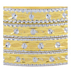Wedding Designer 22K Gold Silver Metal Chuda Kada Bangle Set Of 4 Bulk