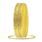 Wedding Designer 22K Gold Silver Metal Chuda Kada Bangle Set Of 8 Bulk