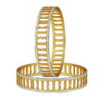 Wedding Filigree 22K Gold Silver Metal Chuda Kada Bangle Set Of 2 Bulk