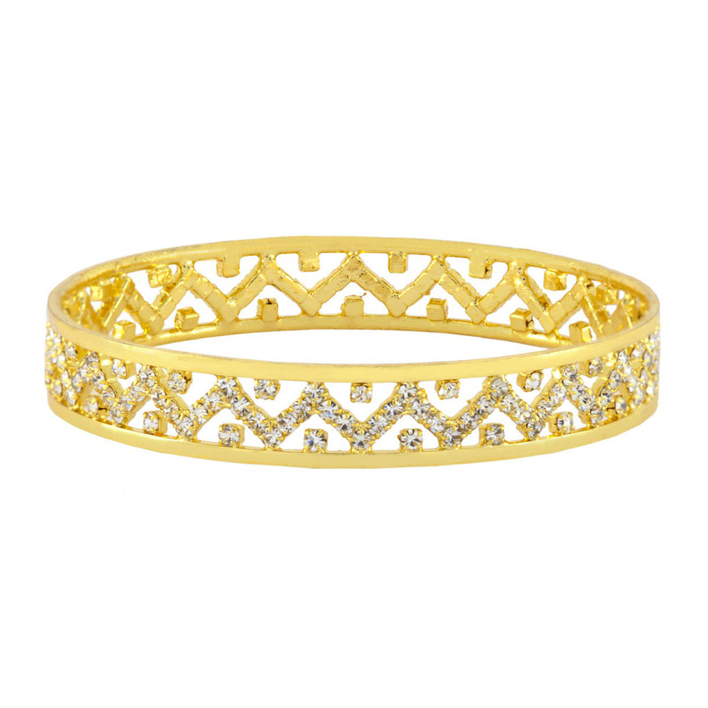 Wedding Designer 22K Gold Silver Metal Chuda Kada Bangle Set Of 2 Bulk