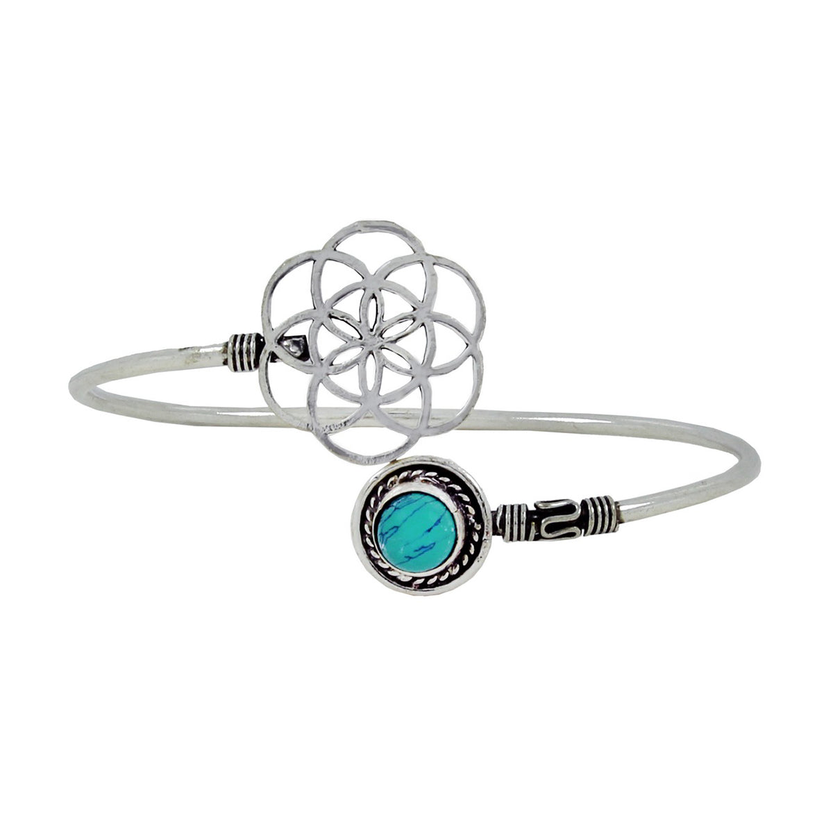 Elephant Oxidized Silver Plated Green Adjustable Bangle Kada Bulk
