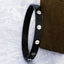 Stainless Steel Black Silver Screw Oval Kada Bracelet Bangle Bulk