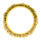 Cluster Pearls Antique 22K Gold Plated Bangle Set Of 2 (Pair) Bulk
