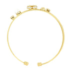 Dainty Flower 14K Gold Plated Cuff Bracelet Bangle For Women Bulk