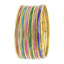 Trendy 22K Gold Plated Multi Colour Slim Bangle Set Of 13 Women Bulk