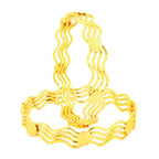 Queen Elizabeth Wedding 22K Gold Plated Bangle Pair Set Of 2 Bulk