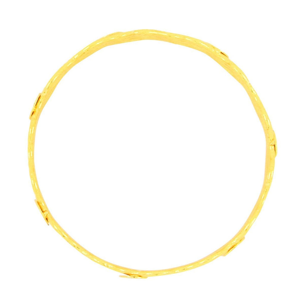 Queen Elizabeth Wedding 22K Gold Plated Bangle Pair Set Of 2 Bulk