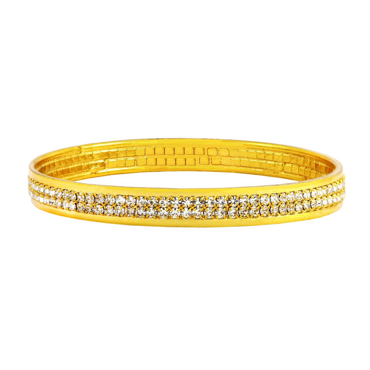 Eternity Bridal Wedding CZ Kada Bangle Set Of 2 (Pair) Bulk