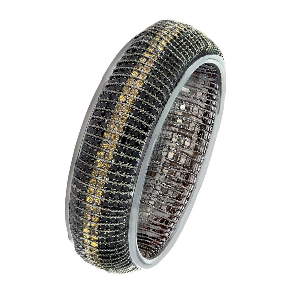 Designer Filigree Gold Black Silver Plated Bangle Kada Girls Bulk