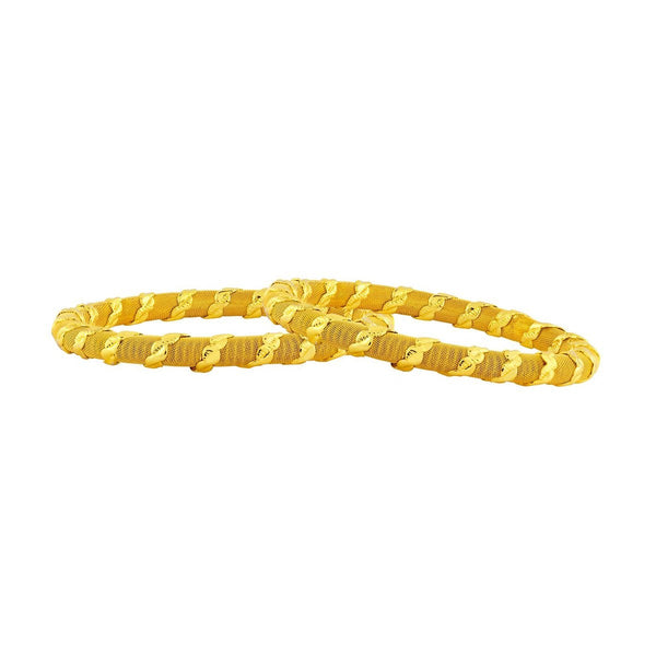 Traditional Filigree Mesh 22K Gold Bangle Kada Set Of 2 Girls Bulk Secondary image