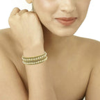 Traditional Square Rope Design Gold Bangle Kada Set Of 2 Girls Bulk