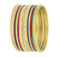 Ethnic Slim Light Weight CZ 18K Gold Bangle Kada Set 20 Bulk
