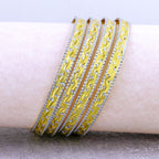 Stylish Brass Gold Silver Bangle Pair Set Of 4 For Women Bulk