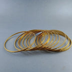 Stylish Brass Gold Bangle Pair Set Of 12 For Women Bulk