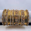 Ethnic Traditional 18K Gold American diamond Bangle Set For Women